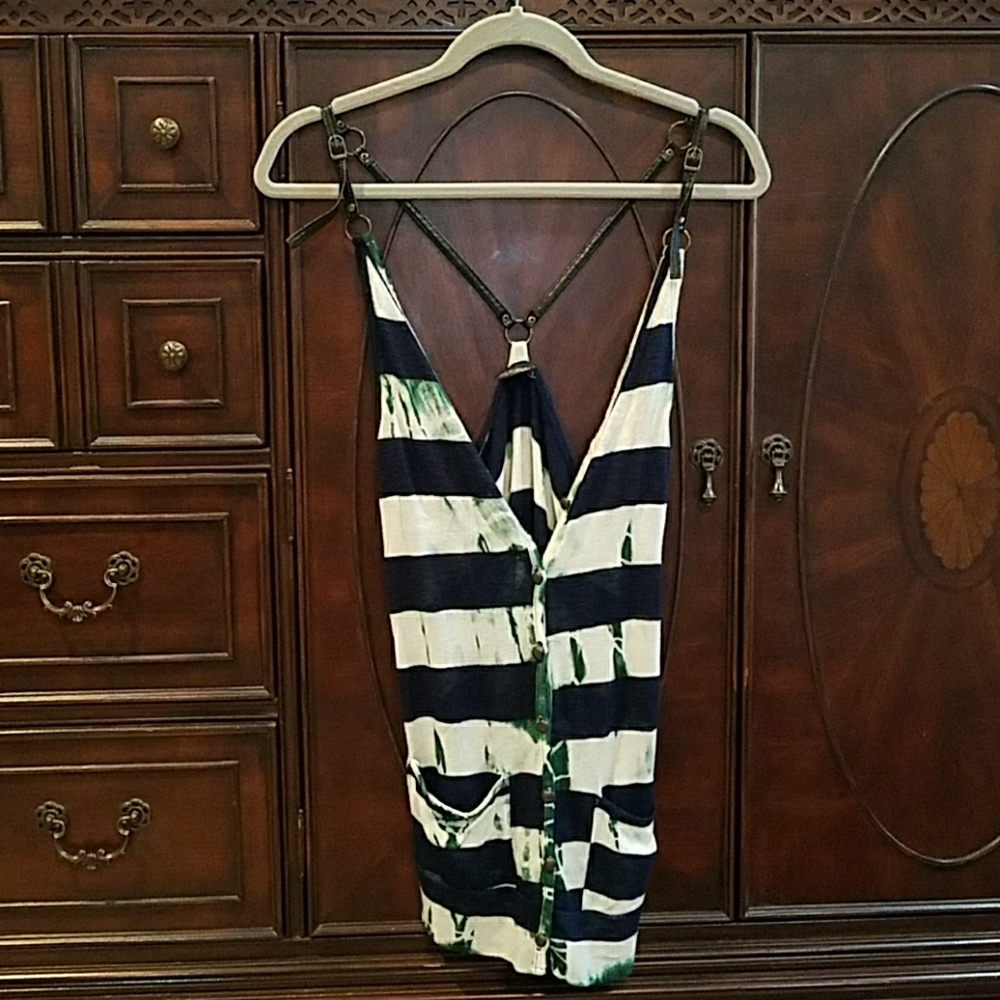 Daytrip by Buckle Vest Tank Ocean Cream Navy Top